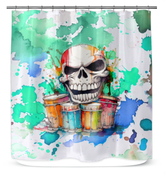 Pianist's Prismatic Puddles Shower Curtain